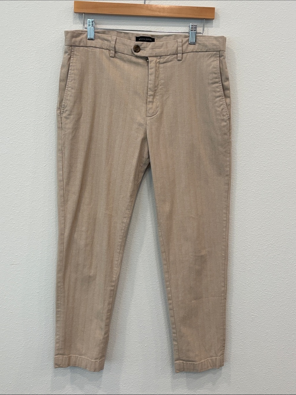 Banana Republic Men's Cotton Blend Tan Chino Pants Size 32/30